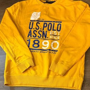 U.S. Polo Assn. Men's Bright Yellow Crewneck Sweater